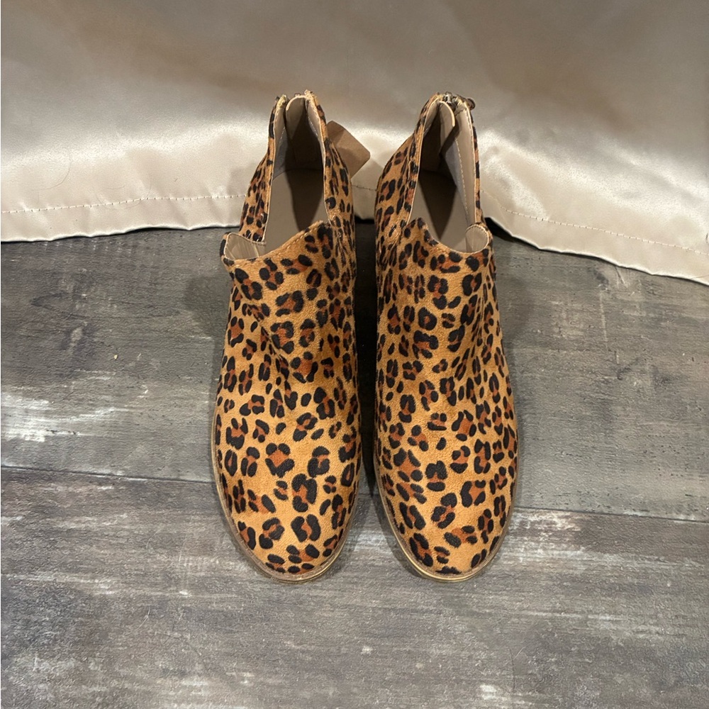 Leopard Print Ankle Boots
